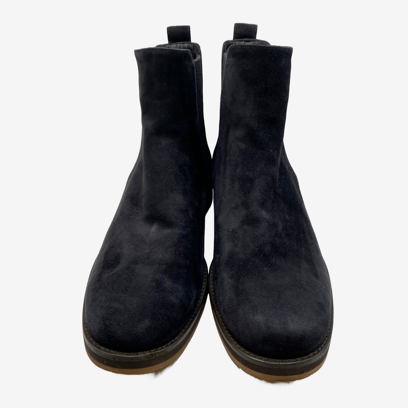 Loro Piana women's navy suede ankle boots