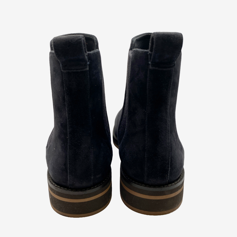 Loro Piana women's navy suede ankle boots