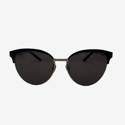 Gucci unisex sunglasses with silver and gold engraved sides