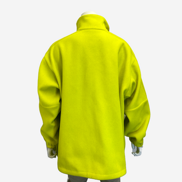 Balenciaga men's neon yellow zip-up fleece jacket – Loop Generation