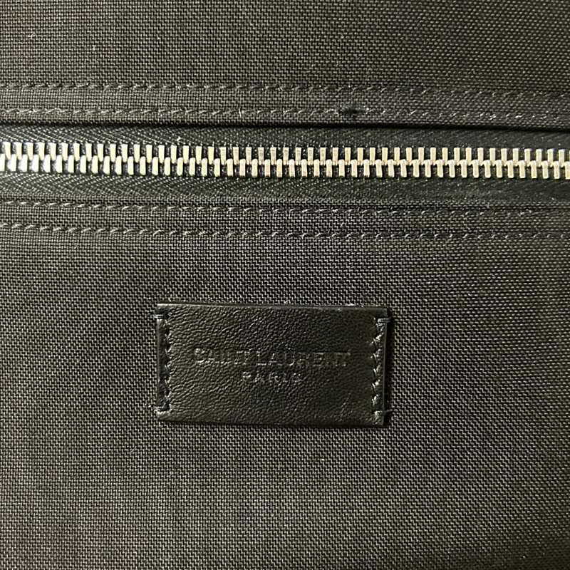 Saint Laurent men's black canvas Nux backpack