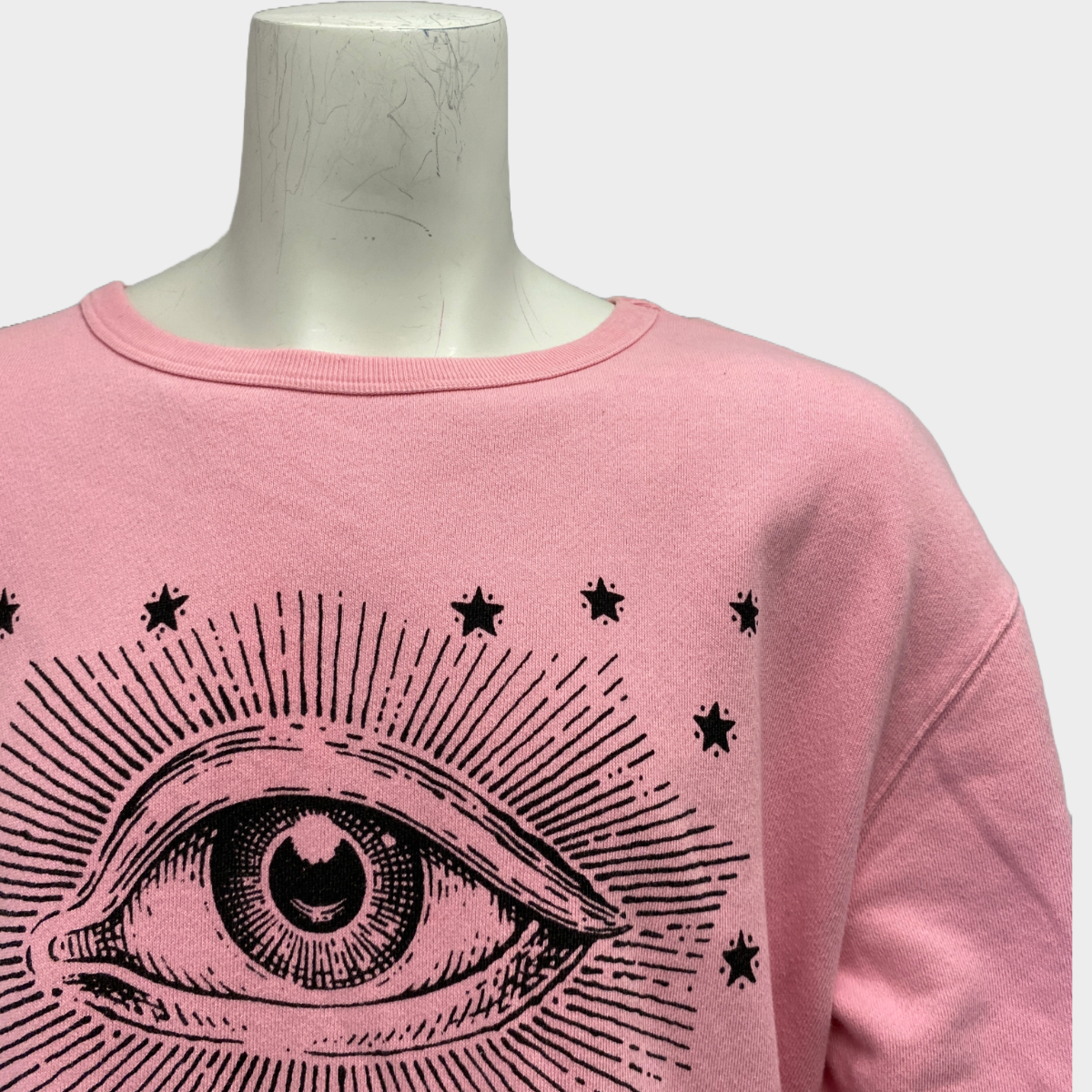 Gucci Garden men s black and pink eye print cotton sweatshirt Loop Generation