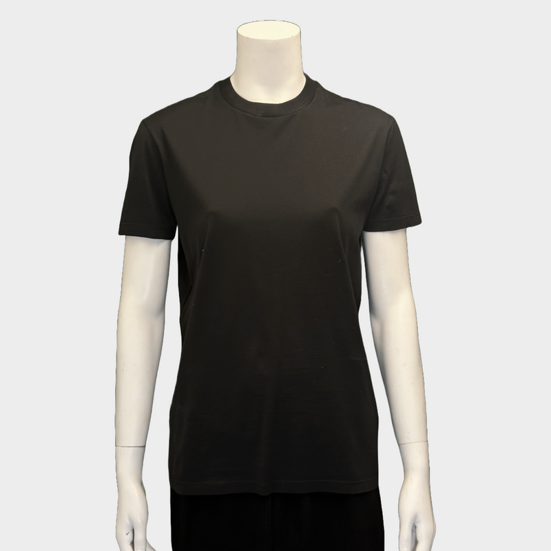 Prada women's black cotton short-sleeved t-shirt