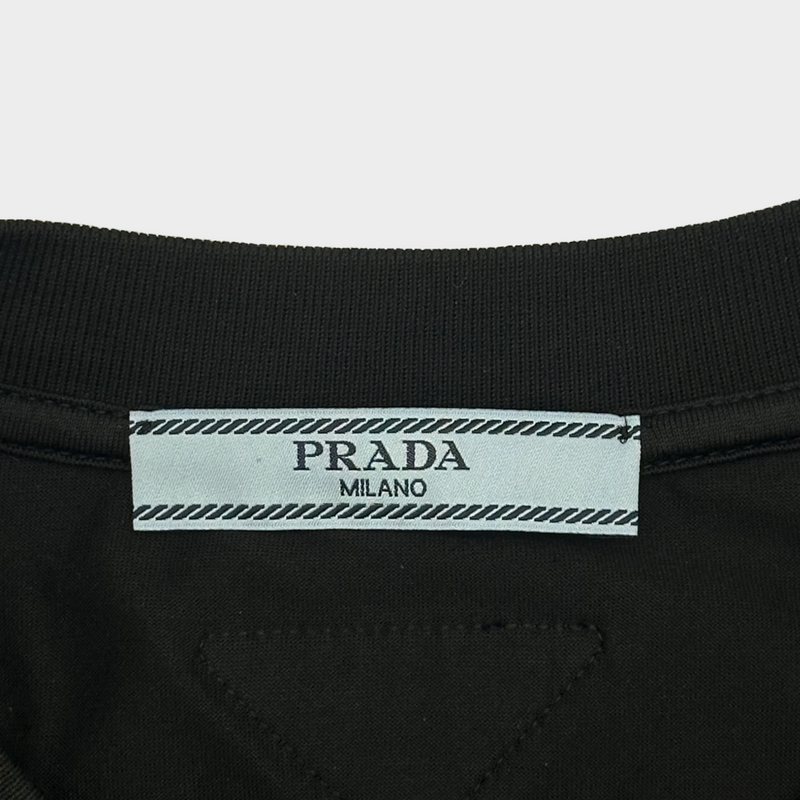 Prada women's black cotton short-sleeved t-shirt