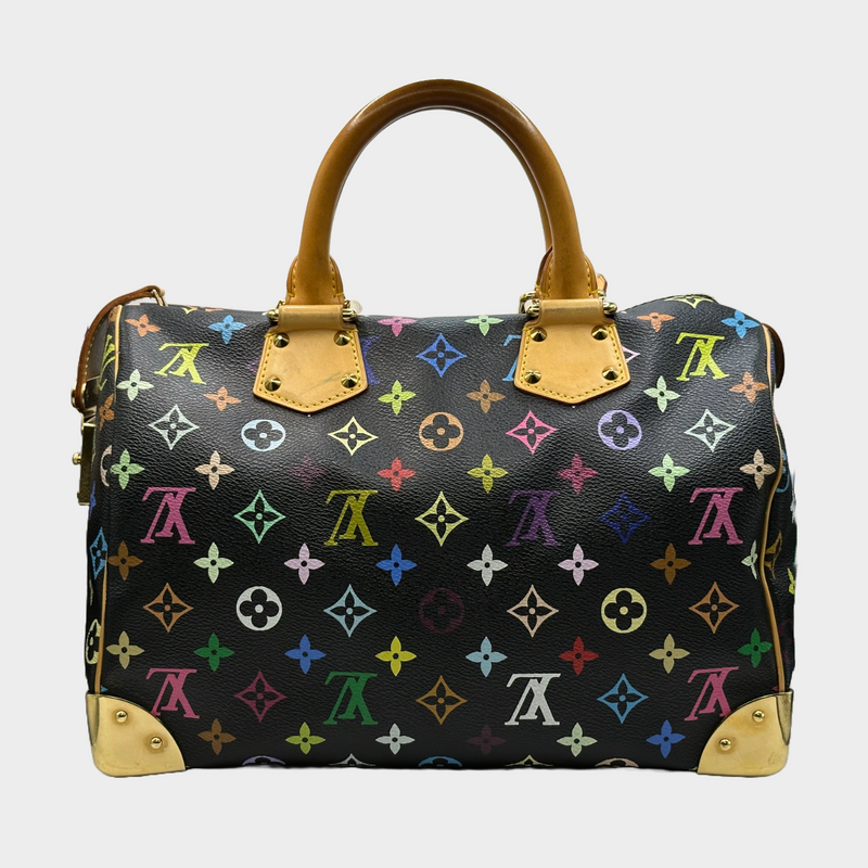 Louis Vuitton x Takashi Murakami black and multicoloured monogram speedy