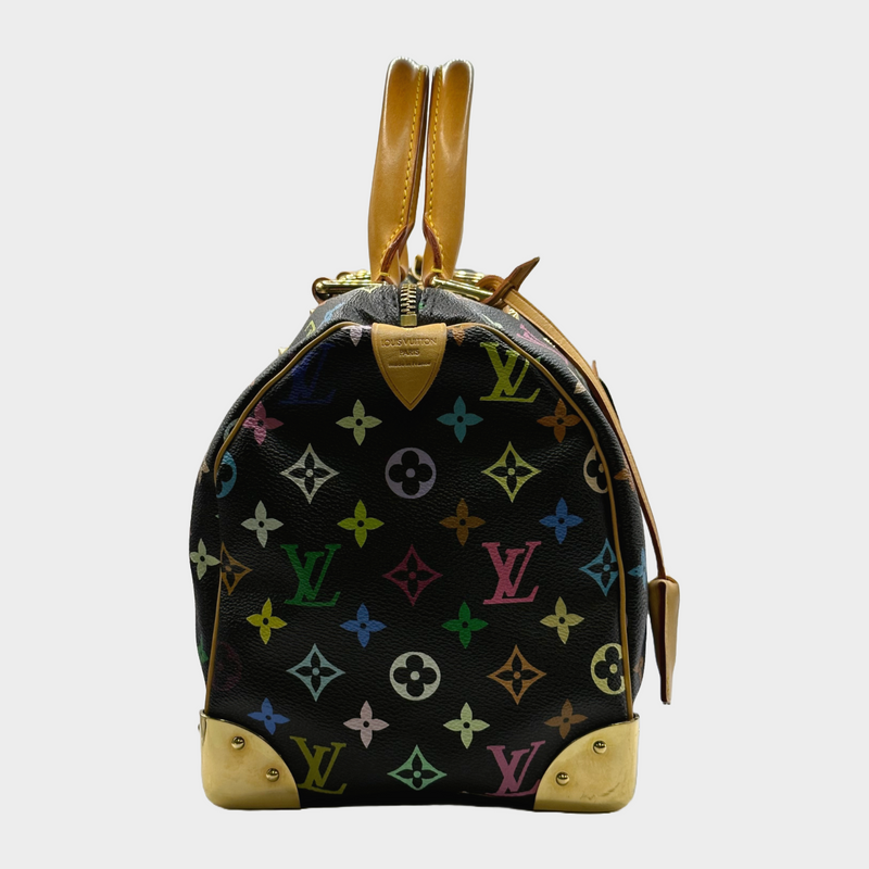 Louis Vuitton x Takashi Murakami black and multicoloured monogram speedy