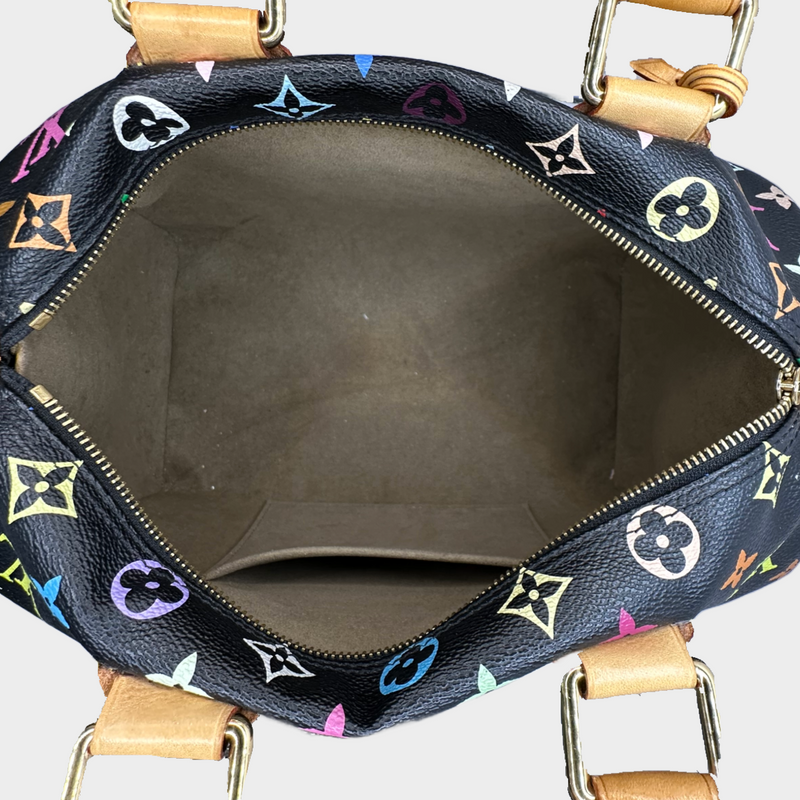 Louis Vuitton x Takashi Murakami black and multicoloured monogram speedy