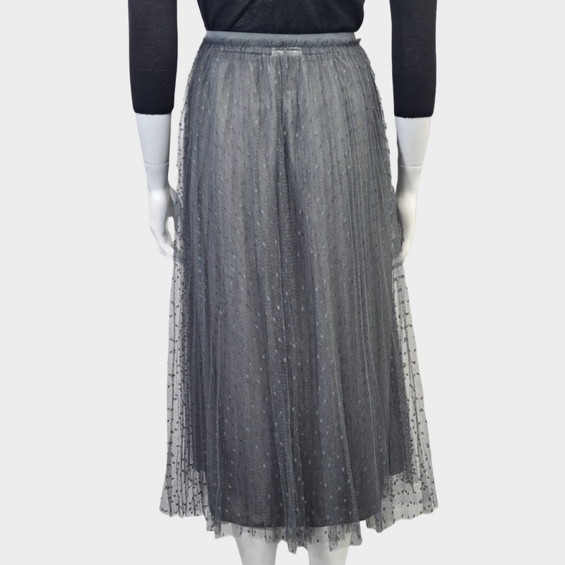 RED VALENTINO grey tulle skirt