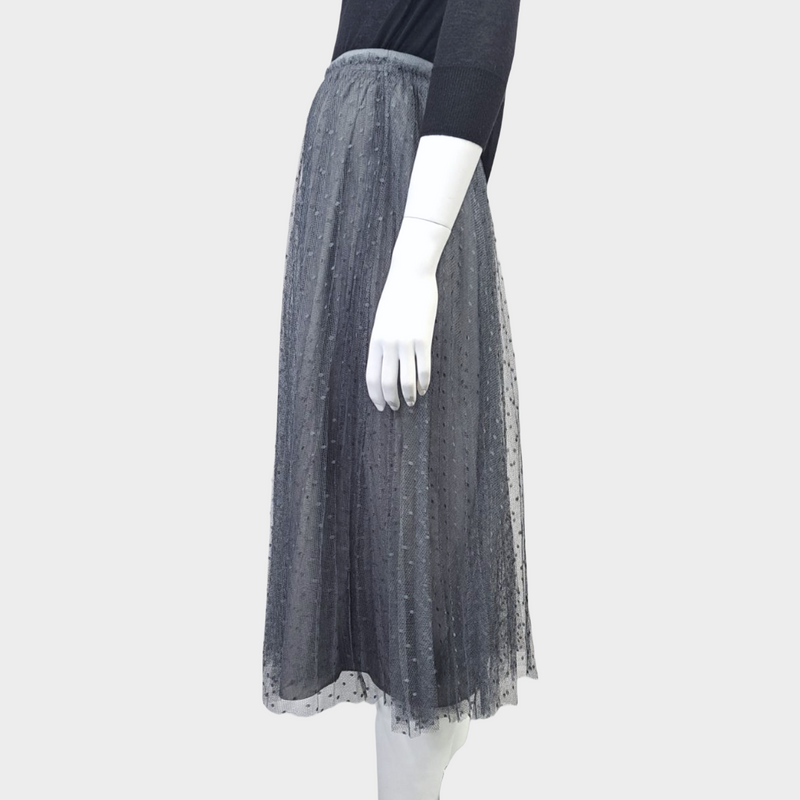 RED VALENTINO grey tulle skirt