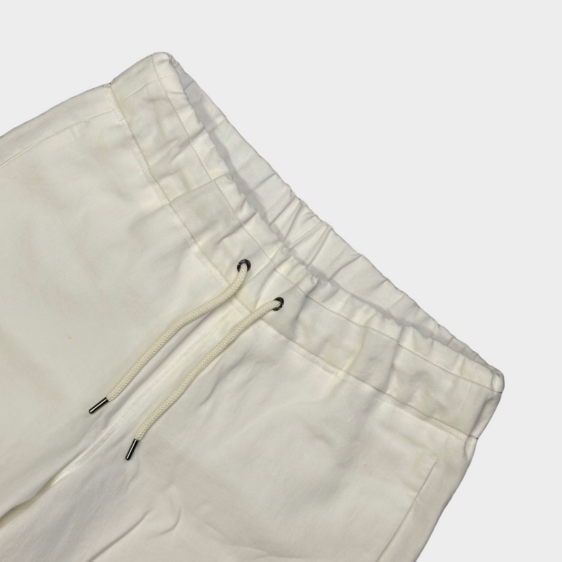 Giorgio Armani men's white linen elasticated trousers