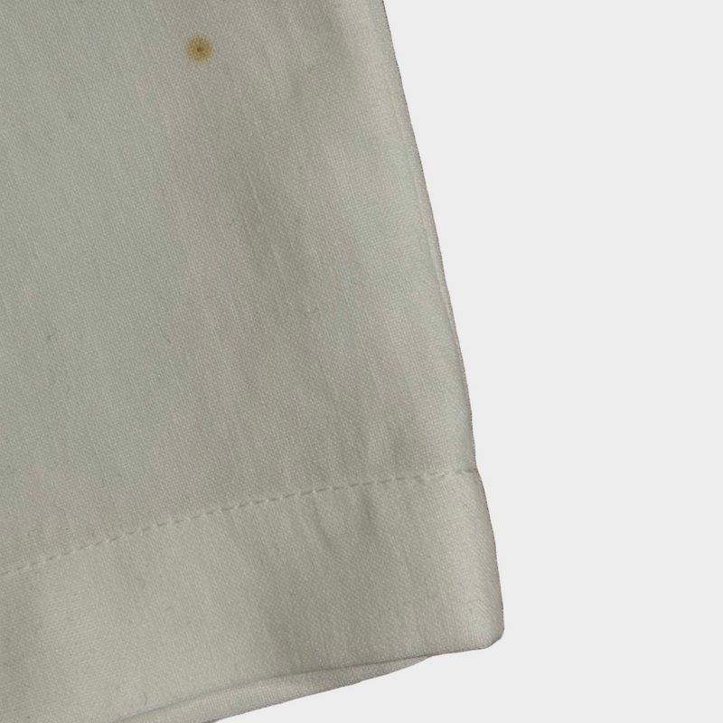 Giorgio Armani men's white linen elasticated trousers