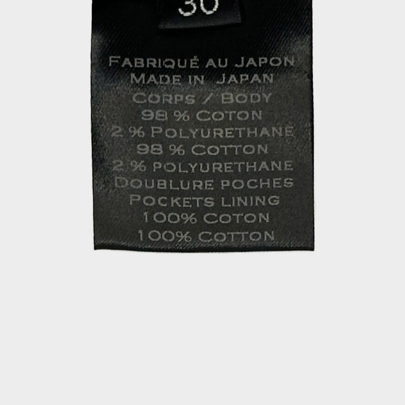 Balmain men's black denim biker jeans with zip details
