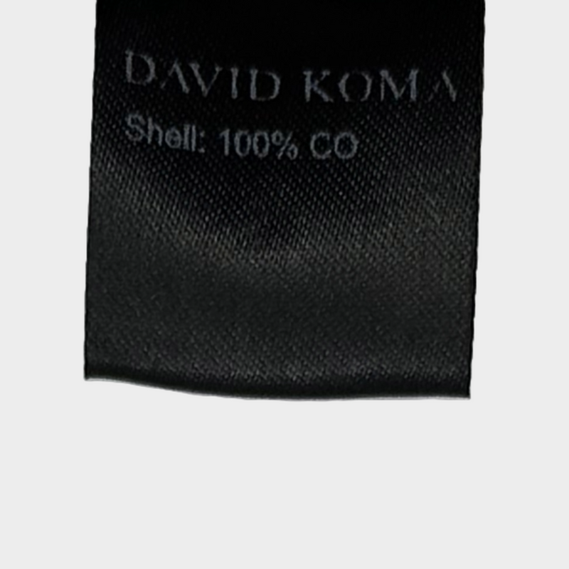 David Koma women's black cotton and denim panelled cut-out jeans