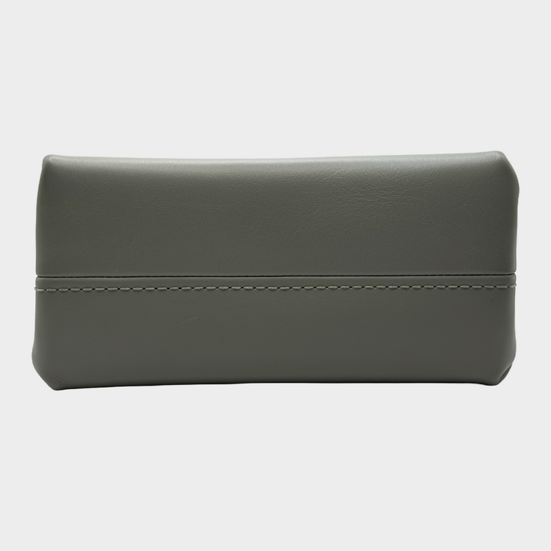 3.1 Philip Lim women's grey leather handbag with metal swirl buckle