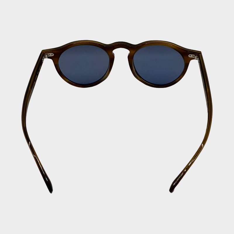 Oliver Peoples men's brown acetate sunglasses