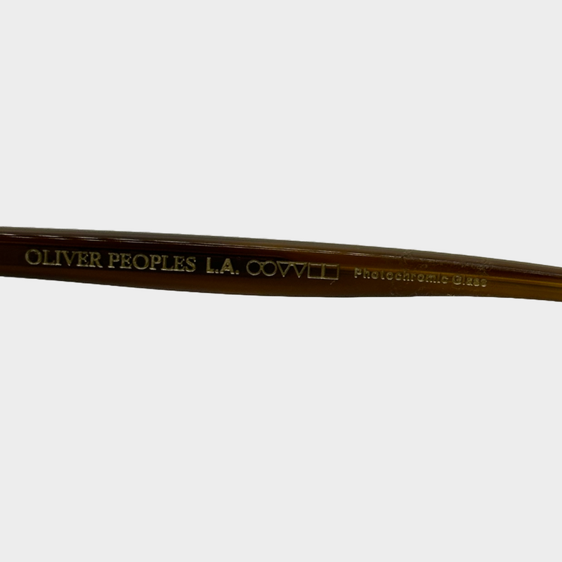 Oliver Peoples men's brown acetate sunglasses
