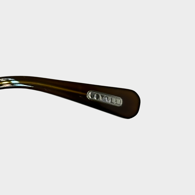 Oliver Peoples men's brown acetate sunglasses