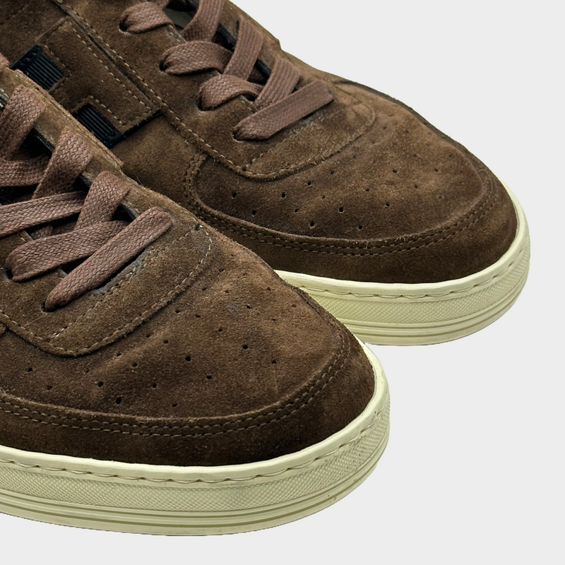 Tom Ford men's brown and black suede trainers
