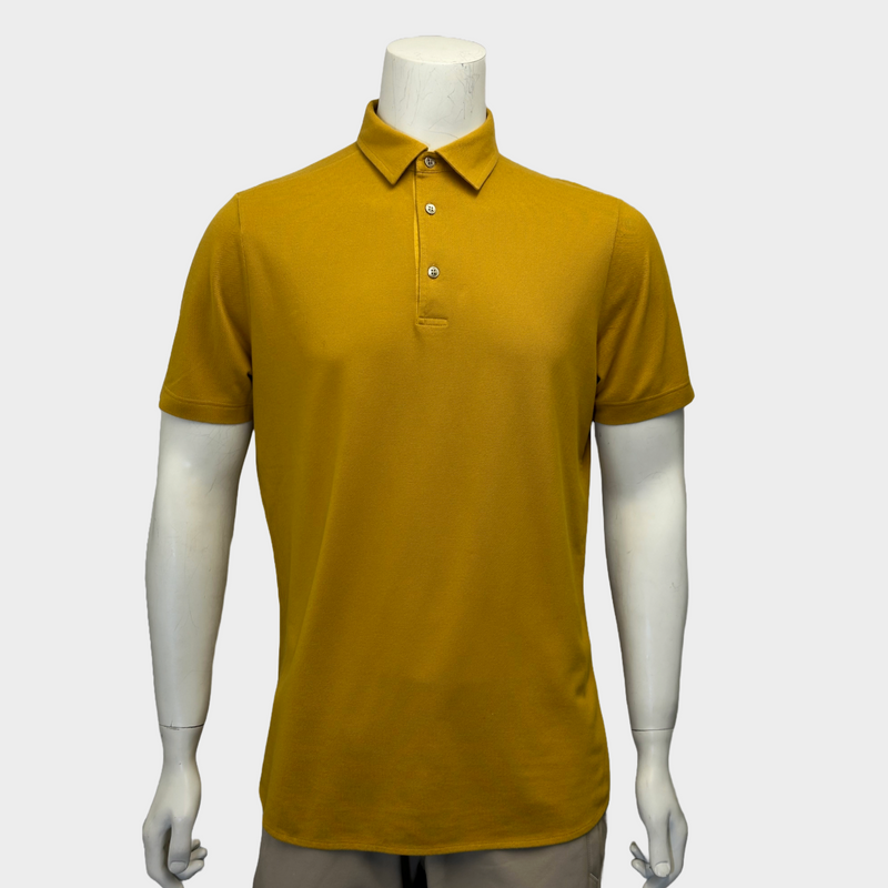 Loro Piana men's yellow cotton polo shirt