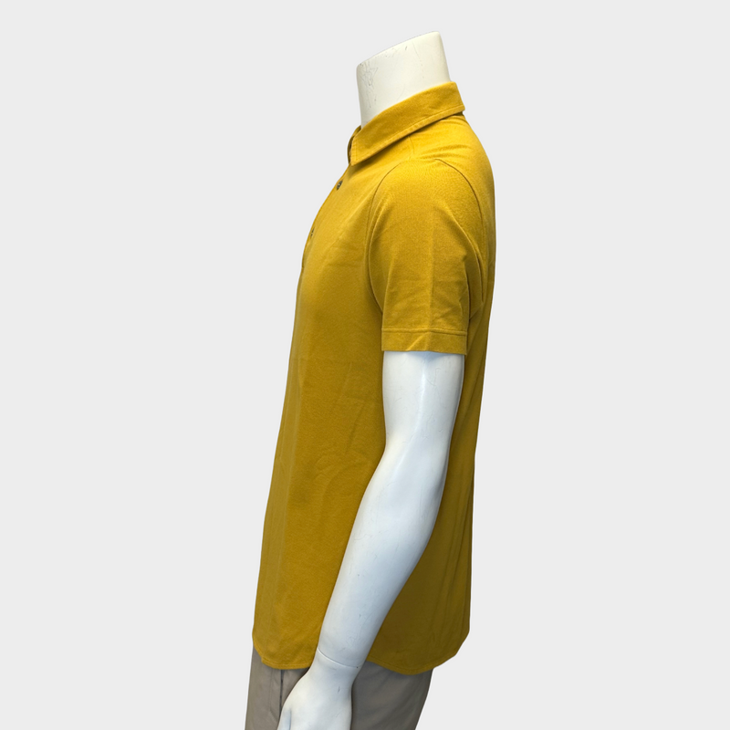 Loro Piana men's yellow cotton polo shirt