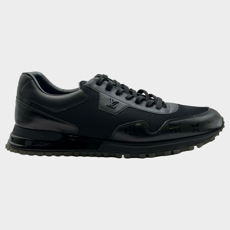 Louis Vuitton men's black monogram trainers