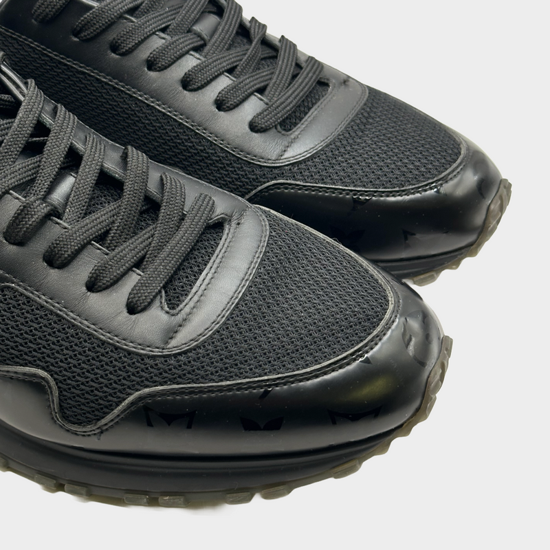 Louis Vuitton men's black monogram trainers