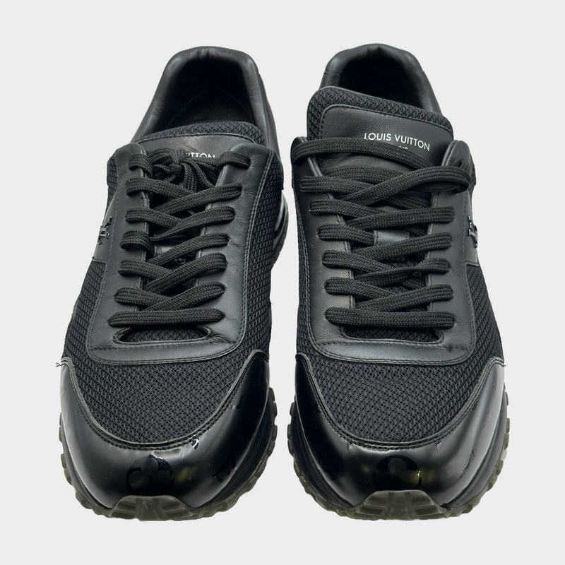 Louis Vuitton men's black monogram trainers