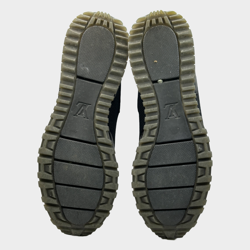 Louis Vuitton men's black monogram trainers
