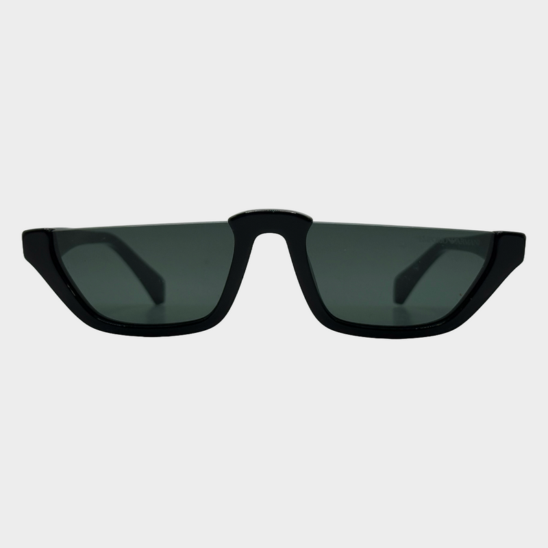 Emporio Armani black and green half rims sunglasses