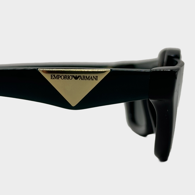 Emporio Armani black and green half rims sunglasses