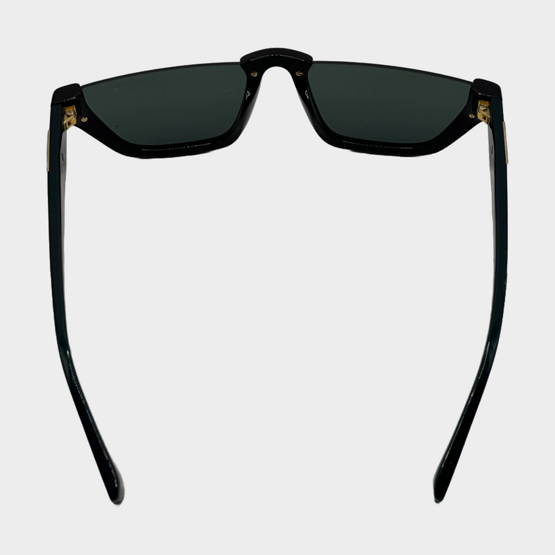 Emporio Armani black and green half rims sunglasses