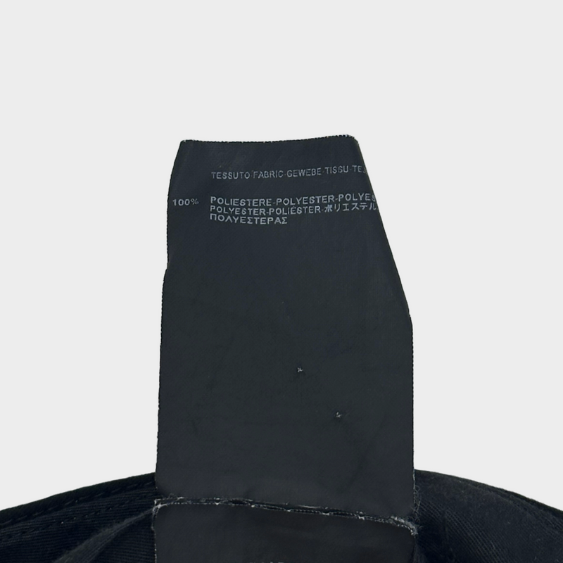 BALENCIAGA black polyester pleated vintage cropped trousers