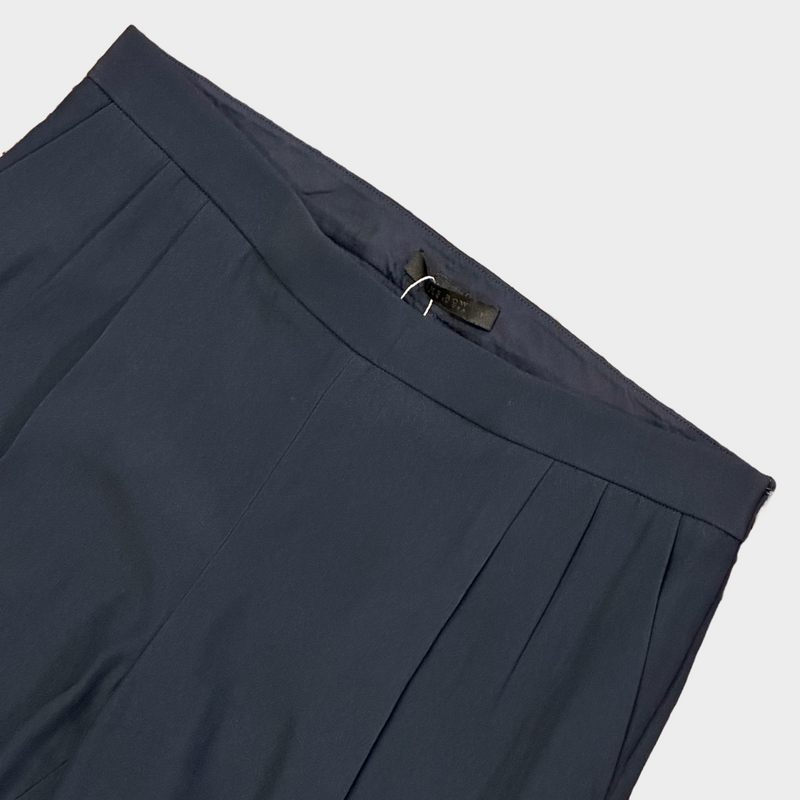 The row women's navy viscose pleated trouser