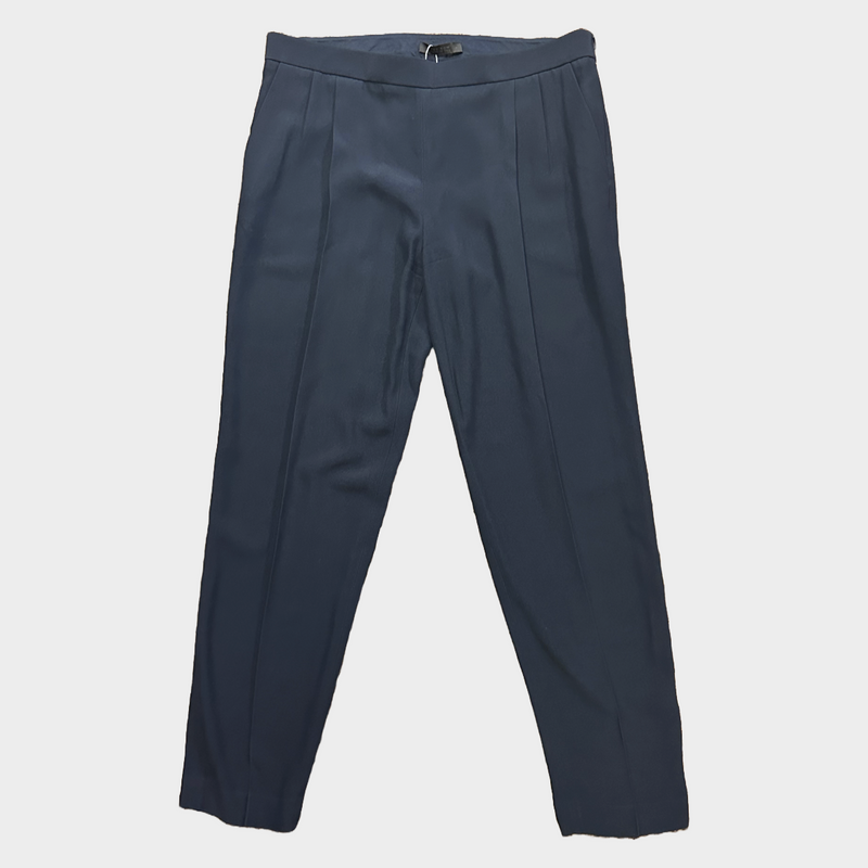 The row women's navy viscose pleated trouser