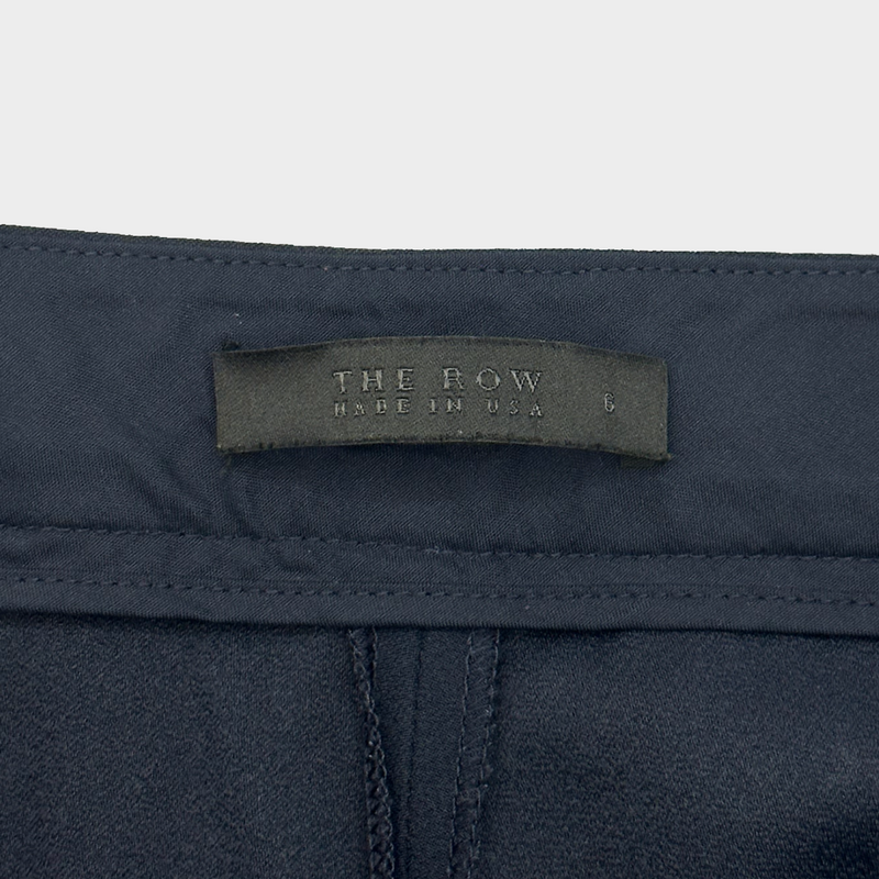 The row women's navy viscose pleated trouser