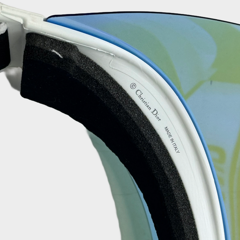 DIOR white and blue J'Adior club 1 oblique visor cap