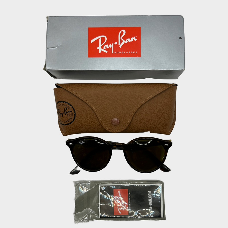Ray-Ban dark brown tortoiseshell round Havana sunglasses