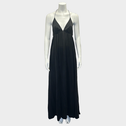 Zimmermann women's black silk Petticoat maxi dress