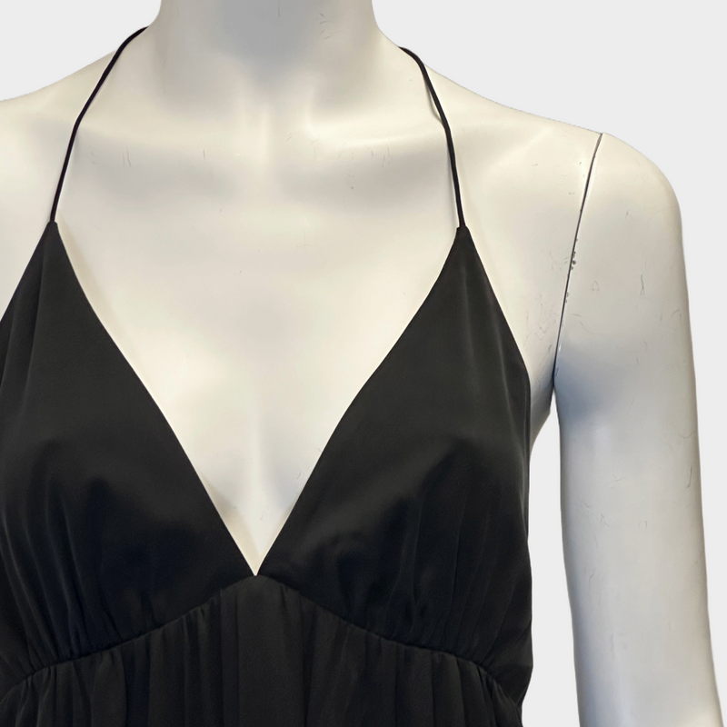Zimmermann women's black silk Petticoat maxi dress