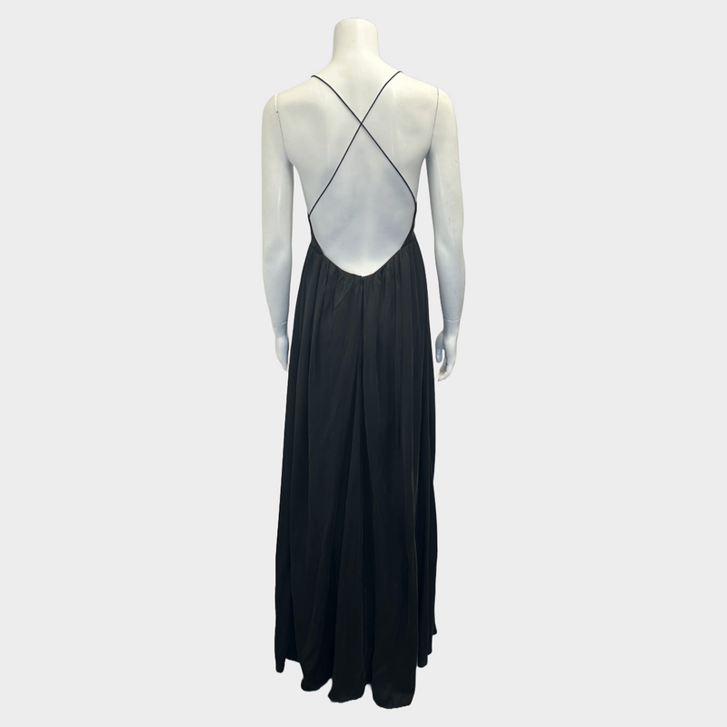 Zimmermann women's black silk Petticoat maxi dress