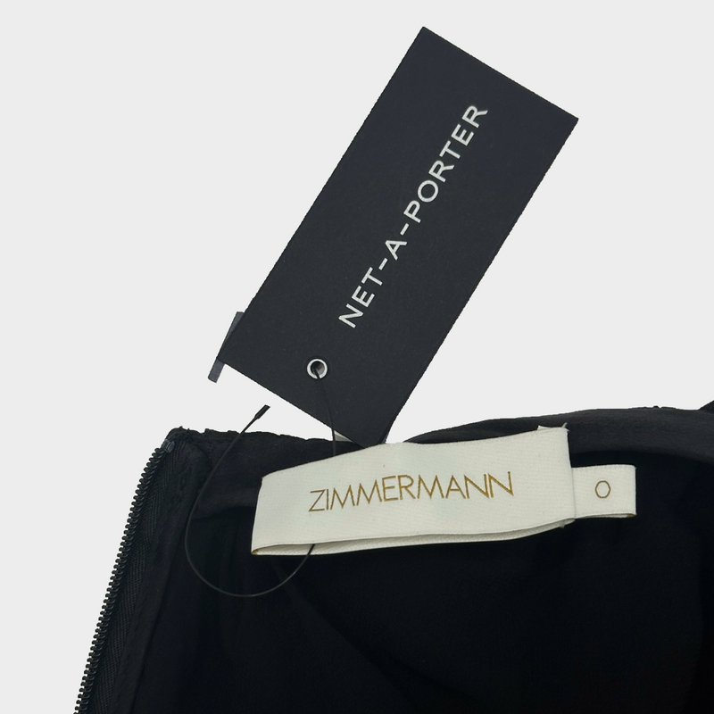 Zimmermann women's black silk Petticoat maxi dress
