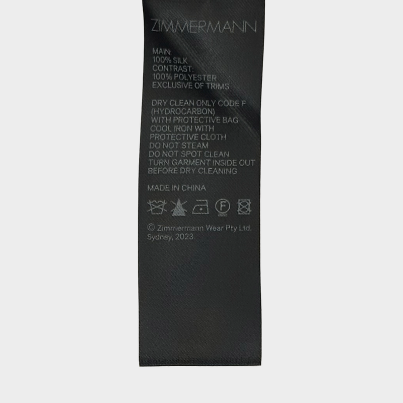 Zimmermann women's black silk Petticoat maxi dress