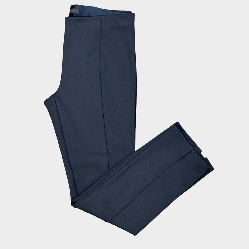 The Row women's navy neoprene cropped trousers