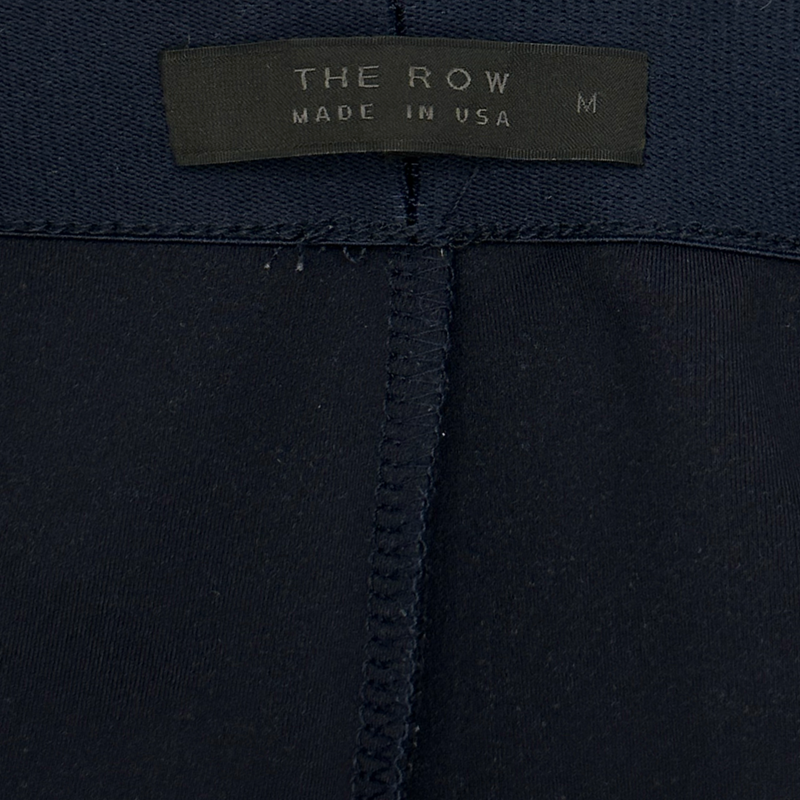 The Row women's navy neoprene cropped trousers
