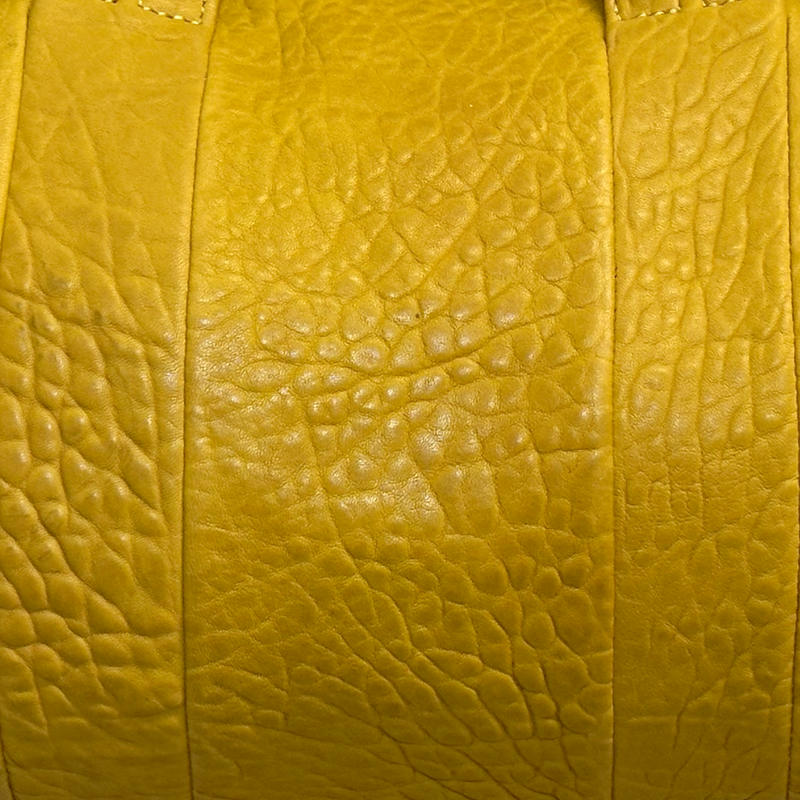 Alexander Wang yellow pebbled lambskin leather Rocco duffle bag