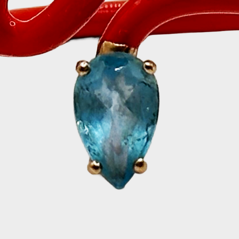 Bea Bongiasca women's red baby vine snake ring with topaz head detail