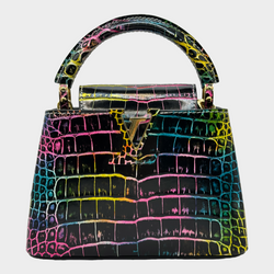 Louis Vuitton multicoloured rainbow crocodile Capucines mini handbag