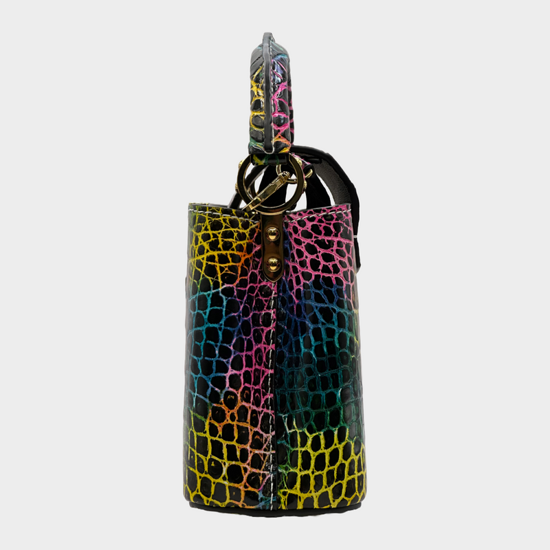 Louis Vuitton multicoloured rainbow crocodile Capucines mini handbag