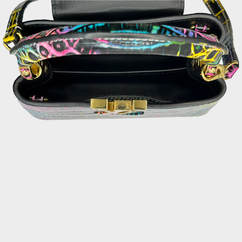 Louis Vuitton multicoloured rainbow crocodile Capucines mini handbag