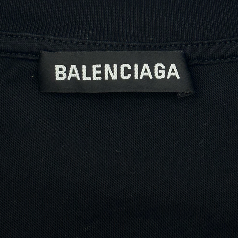 Balenciaga men's black cotton logo t-shirt